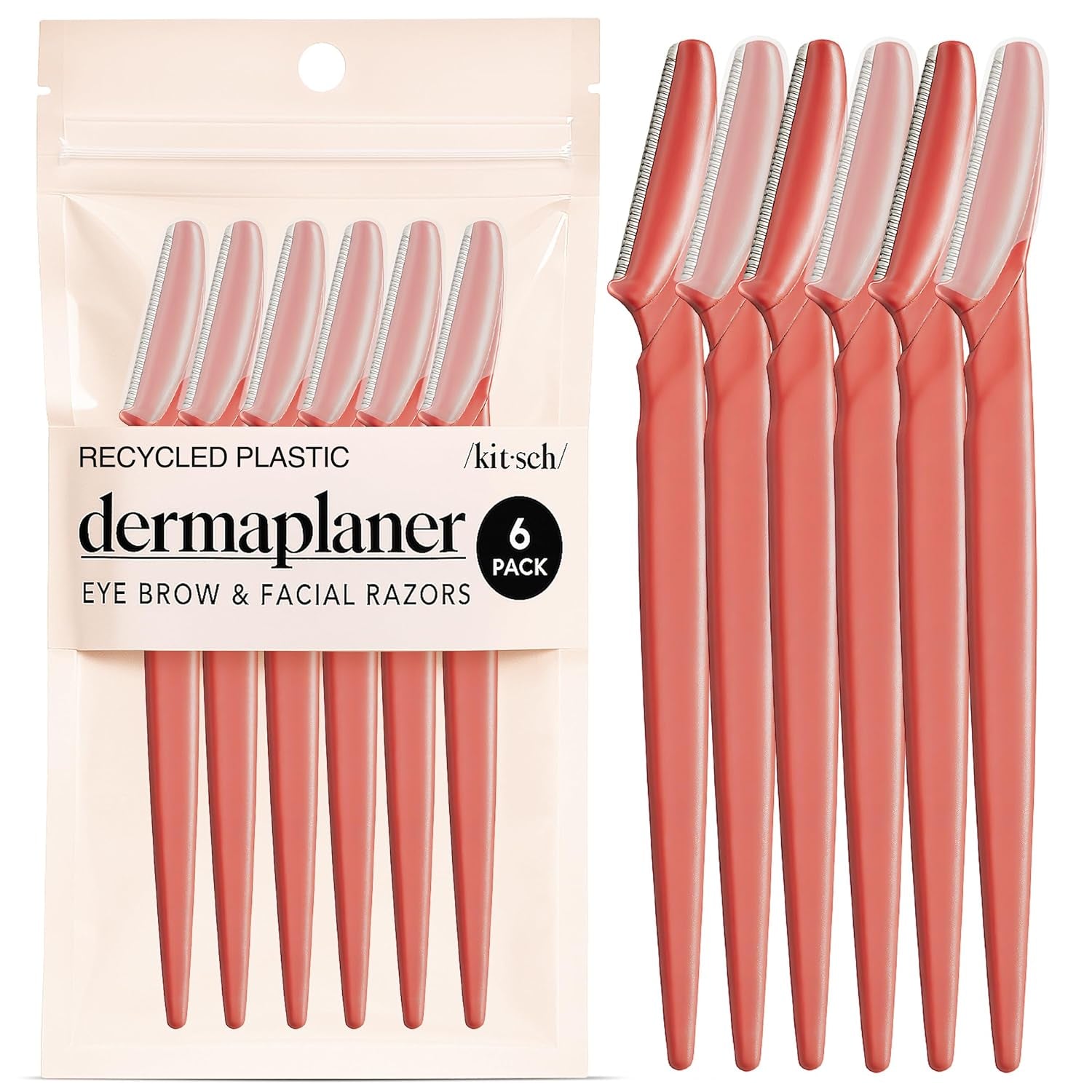 Dermaplane Razor for Women Face – Face Razors for Women & Men, Eyebrow Trimmer & Face Shaver – Exfoliating Facial Razor & Skin Care Tool for Smoother Skin - Terracotta, 12 Pcs