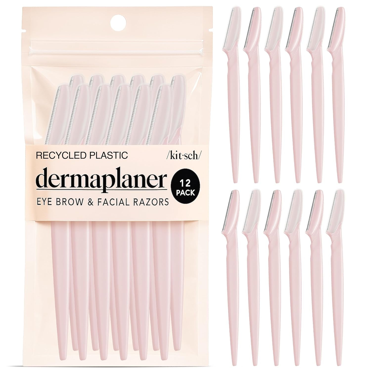 Dermaplane Razor for Women Face – Face Razors for Women & Men, Eyebrow Trimmer & Face Shaver – Exfoliating Facial Razor & Skin Care Tool for Smoother Skin - Terracotta, 12 Pcs