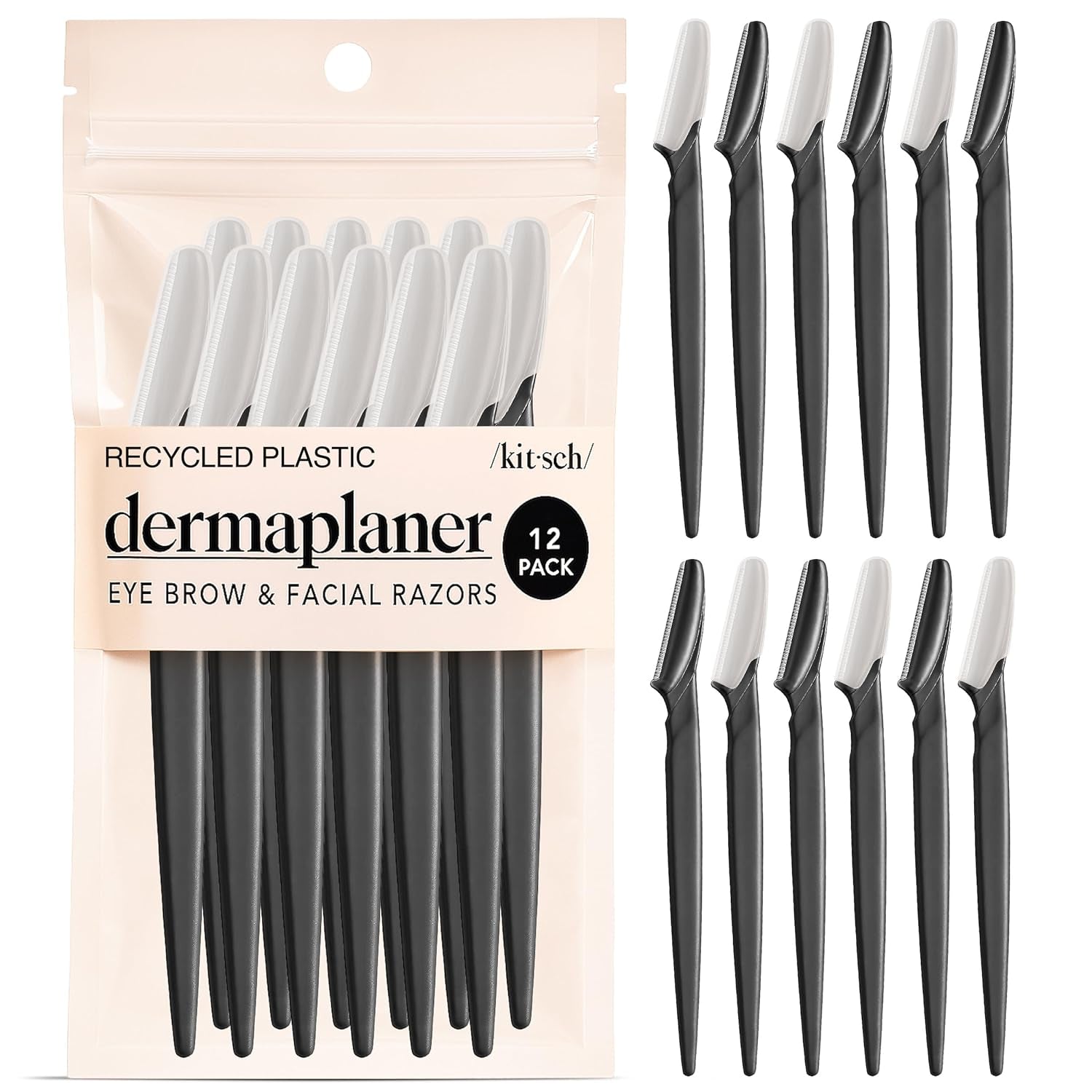 Dermaplane Razor for Women Face – Face Razors for Women & Men, Eyebrow Trimmer & Face Shaver – Exfoliating Facial Razor & Skin Care Tool for Smoother Skin - Terracotta, 12 Pcs
