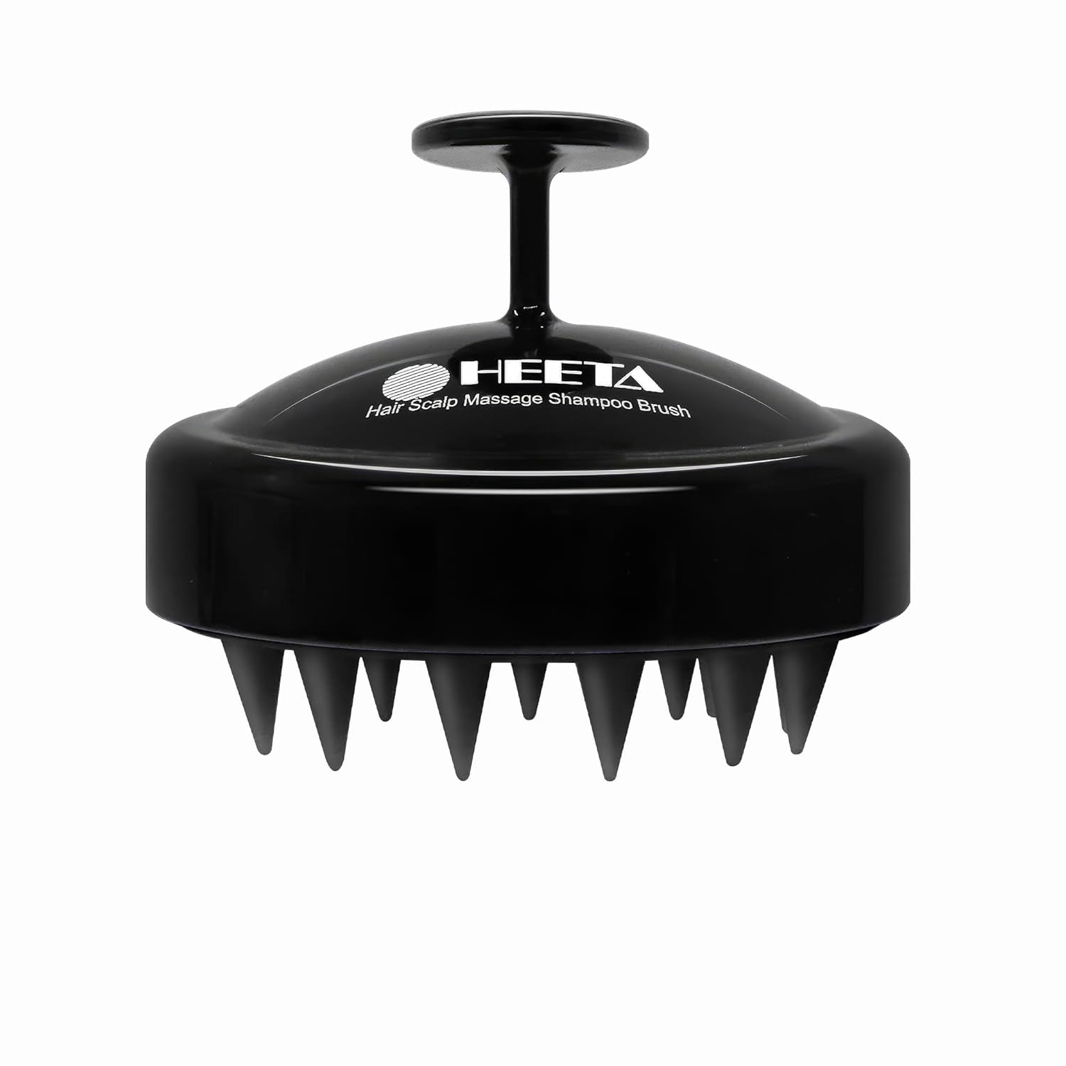 Scalp Massager Hair Growth, Soft Silicone Scalp Scrubber Shampoo Brush for Exfoliation, Dandruff Removal Head Massage Stress Relax, Wet & Dry Use for Thick Thin Curly Hair Care, Black