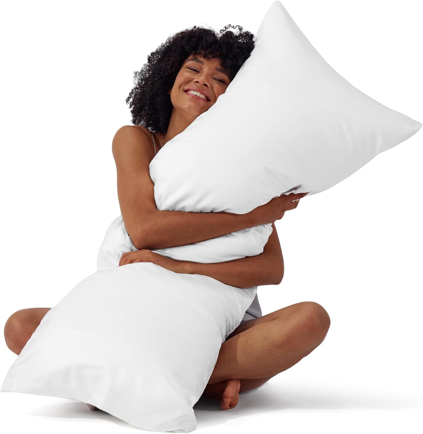 Satin Pillowcase, Similar to Silk Pillow Cases Queen Size Set of 2, Cooling Pillow Case with Envelope Closure, Christmas Room Decor Gifts for Women Men, Silver Grey, 20X30 Inches, 2Pcs