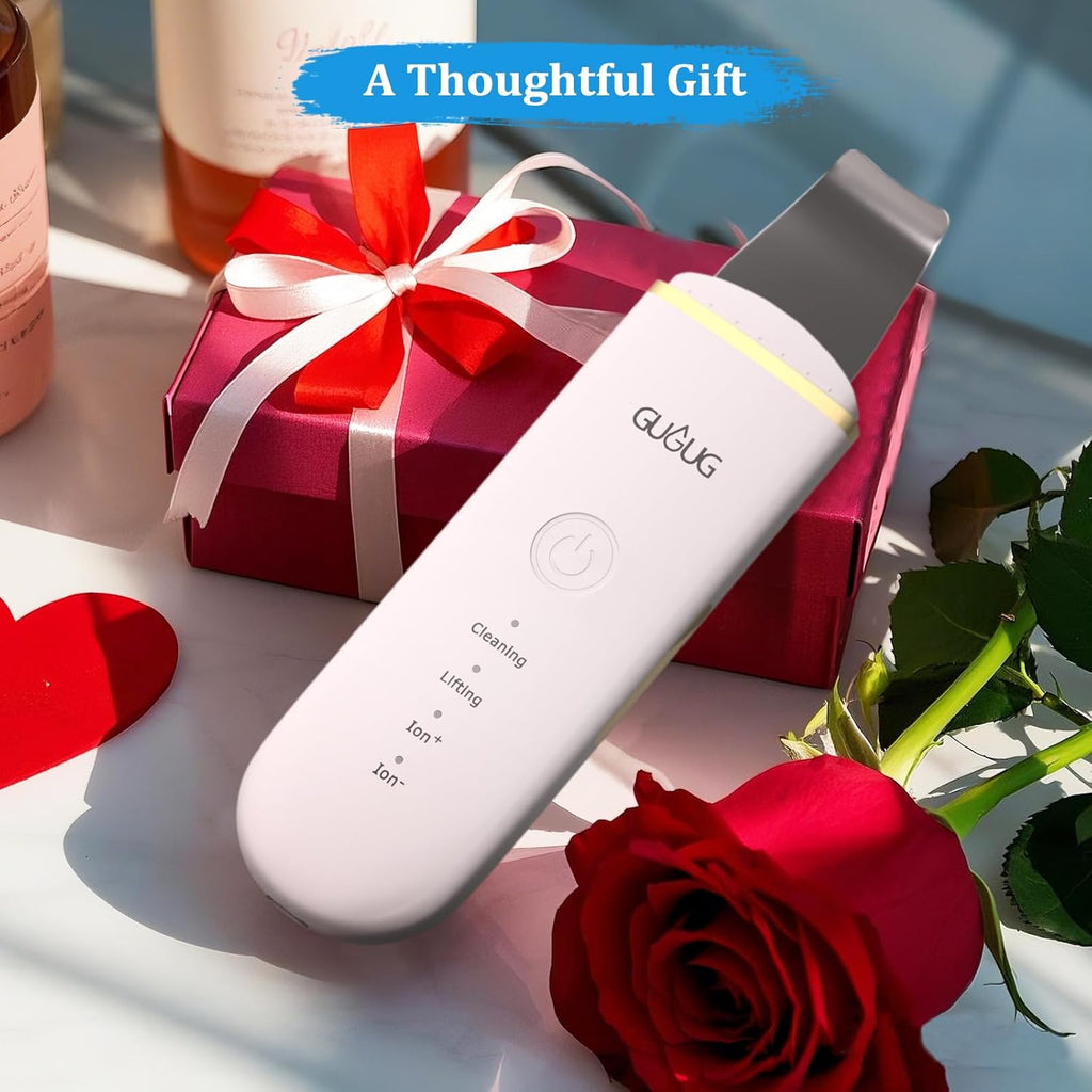 Skin Scrubber Face Spatula Skin Spatula Pore Cleaner Blackhead Remover Tools for Facial Deep Cleansing-4 Modes -White