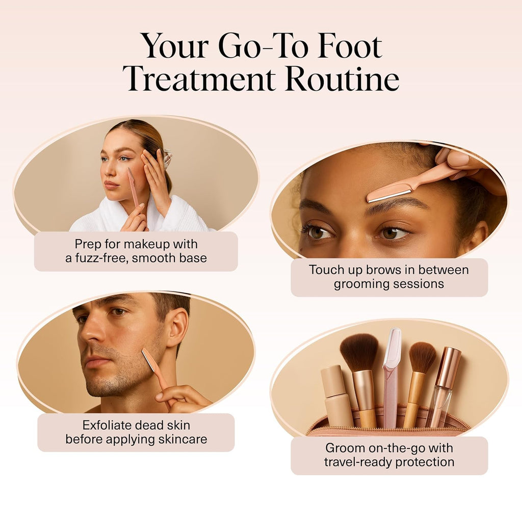 Dermaplane Razor for Women Face – Face Razors for Women & Men, Eyebrow Trimmer & Face Shaver – Exfoliating Facial Razor & Skin Care Tool for Smoother Skin - Terracotta, 12 Pcs