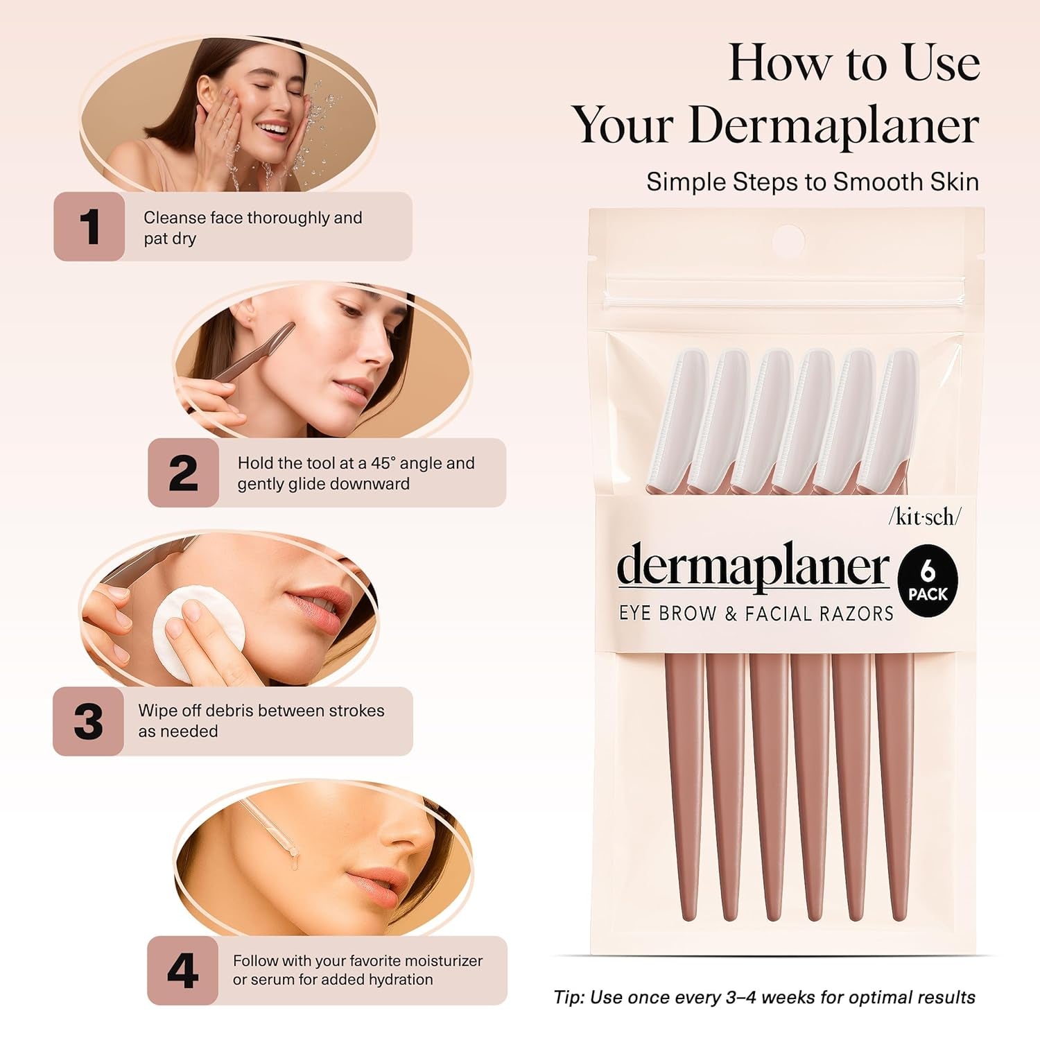 Dermaplane Razor for Women Face – Face Razors for Women & Men, Eyebrow Trimmer & Face Shaver – Exfoliating Facial Razor & Skin Care Tool for Smoother Skin - Terracotta, 12 Pcs