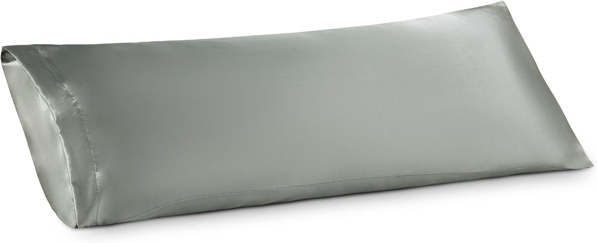 Satin Pillowcase, Similar to Silk Pillow Cases Queen Size Set of 2, Cooling Pillow Case with Envelope Closure, Christmas Room Decor Gifts for Women Men, Silver Grey, 20X30 Inches, 2Pcs